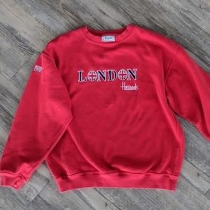 Vintage Harrod's London Red Spellout Sweatshirt